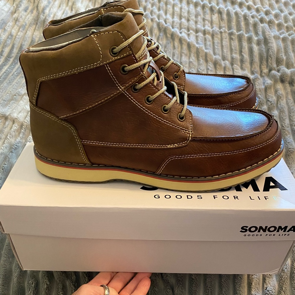 Sonoma Casual Boots, Brown, Never Worn, Men’s